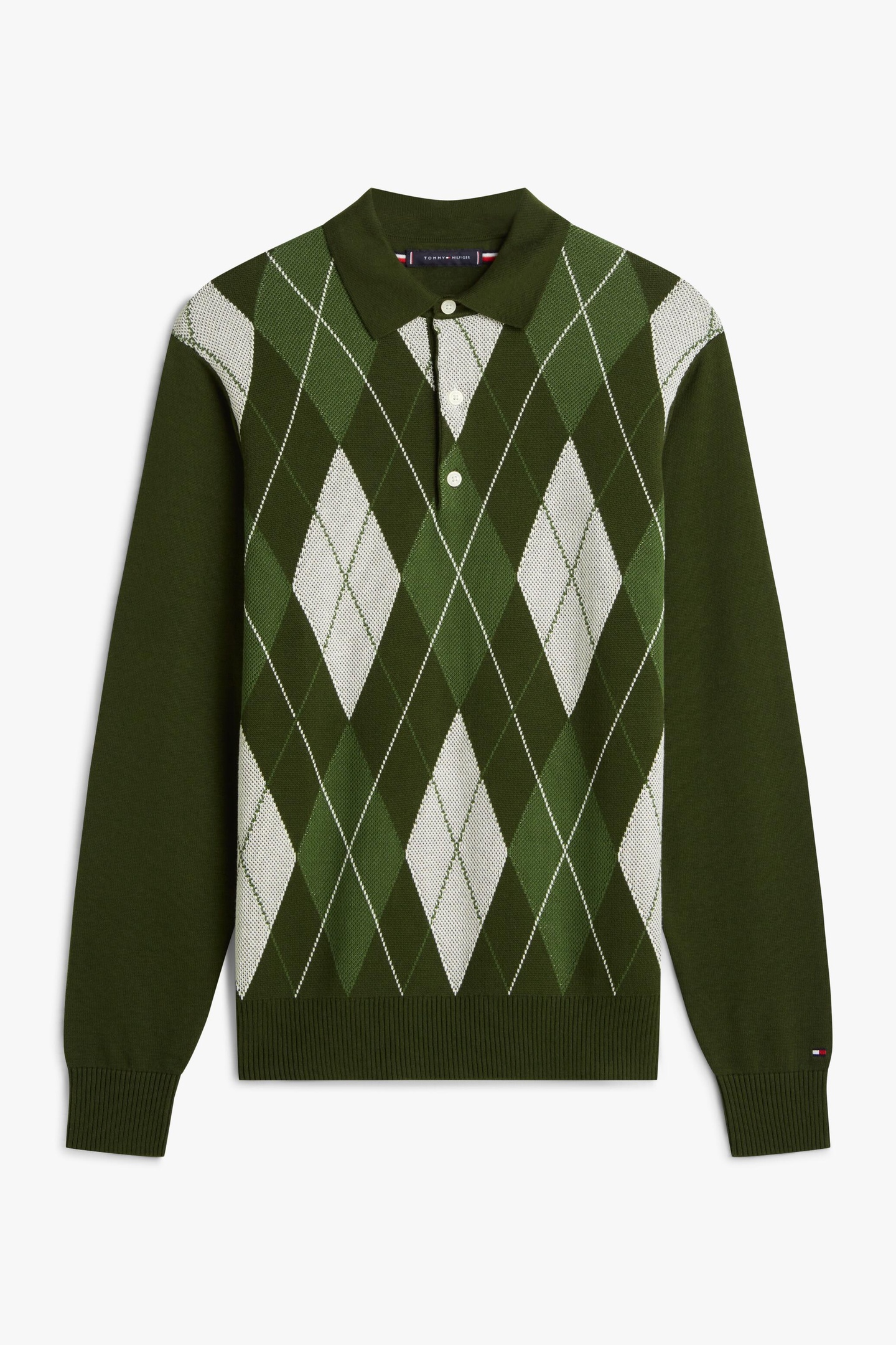 Tommy Hilfiger Argyle Loose Rugby Arctic Spruce Taglia: L | Maglioni a maglia Outlet | Uomo