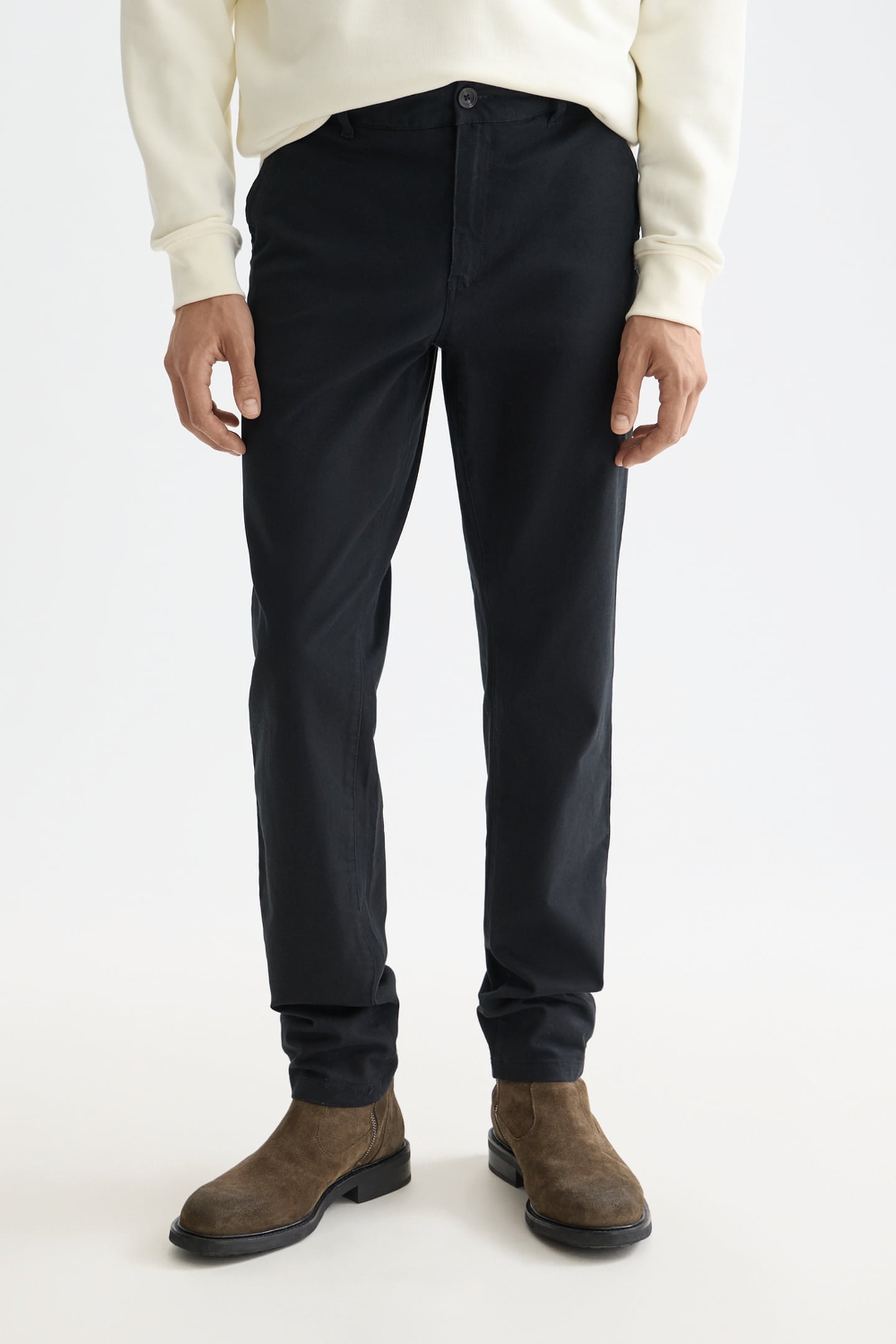 Scotch & Soda Mott Cotton-blend Twill Chino Black Taglia: W28L32 | Pantaloni chino Outlet | Uomo | Nero