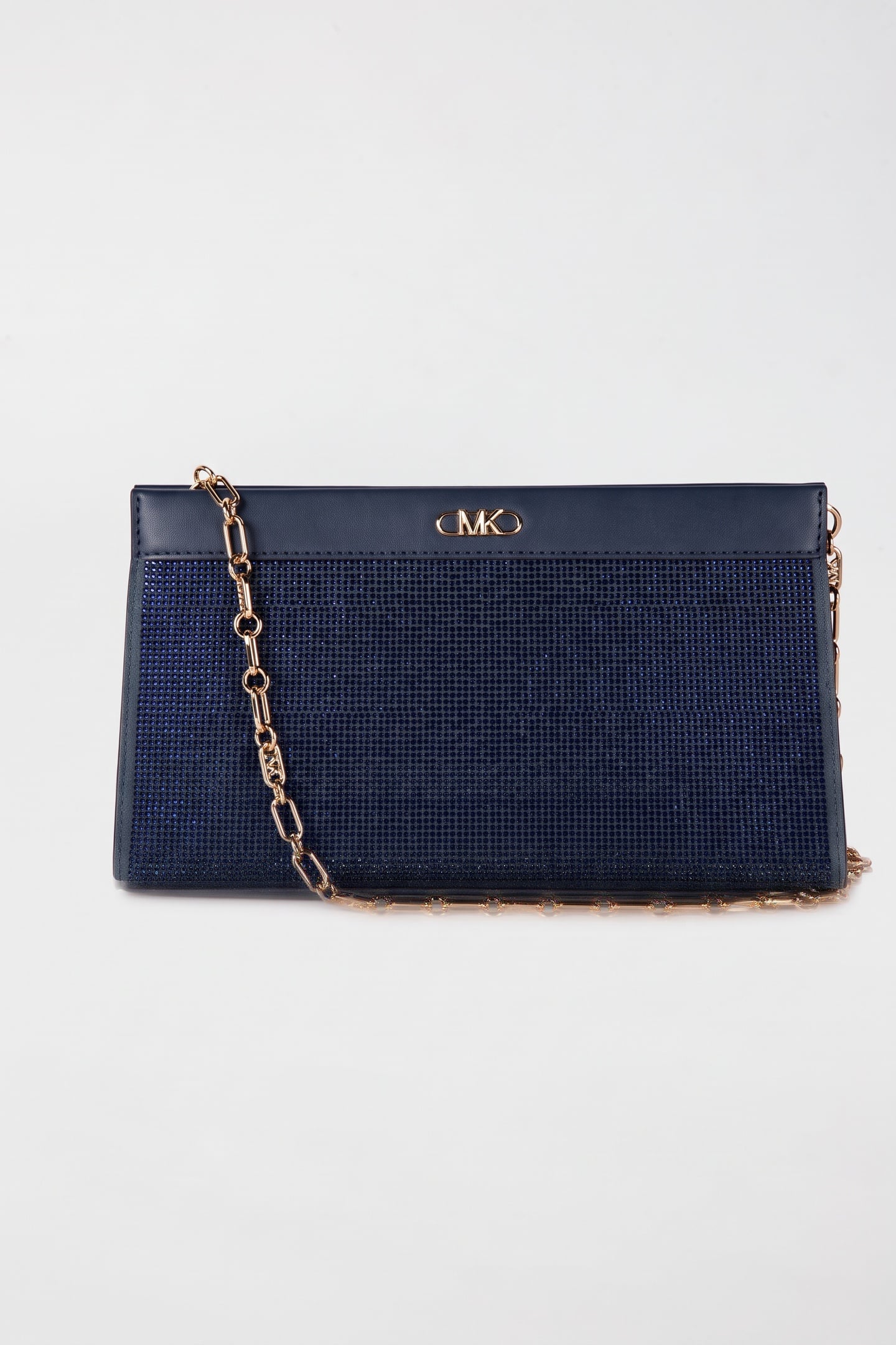 Michael Kors Large Embellished Convertible Clutch Navy Maat: OS | Clutches Outlet | Dames | Blauw