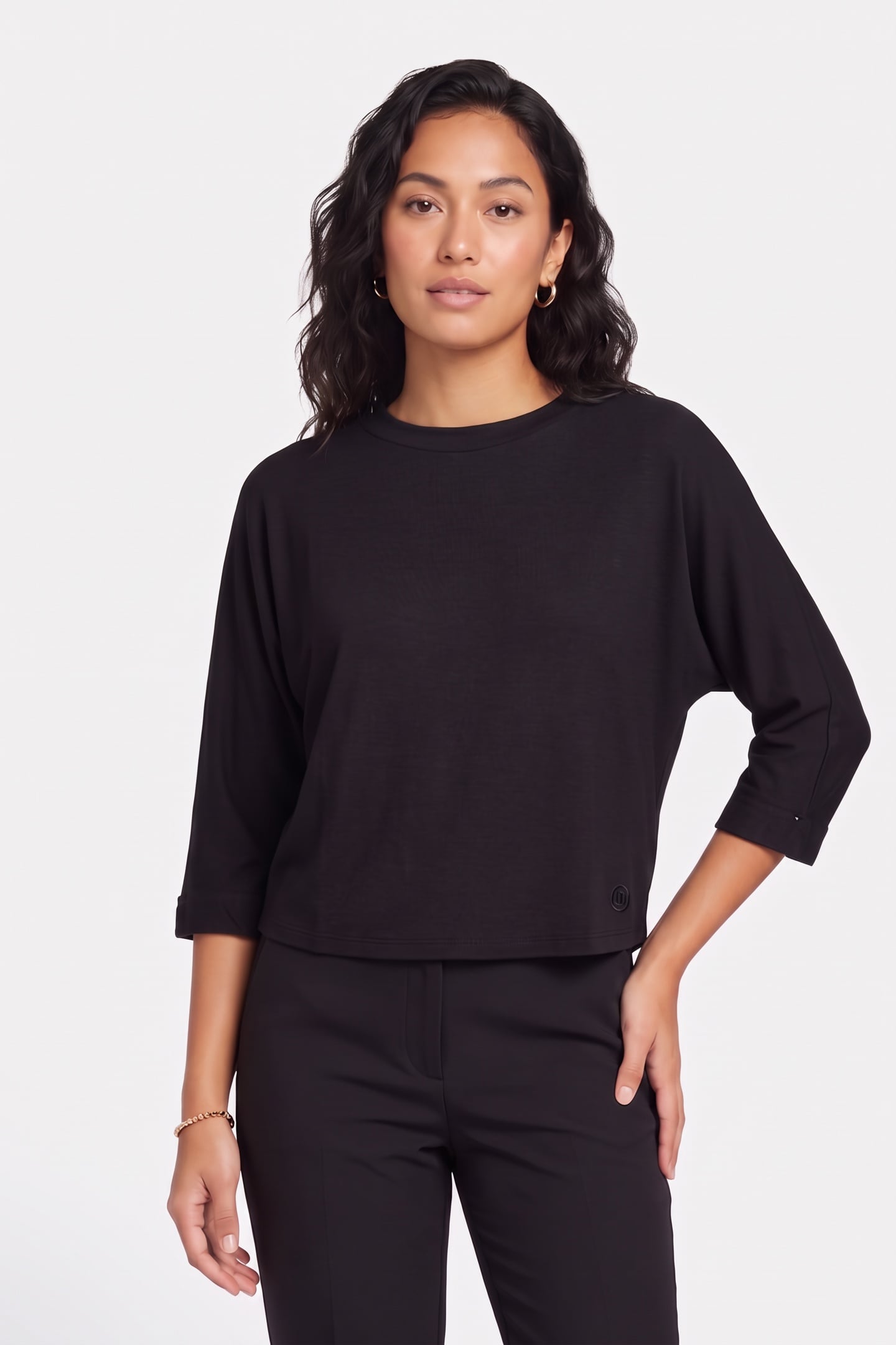 Deblon Leslie Top Black Talla: L | Camisetas de Seda Outlet | Mujer | Negro