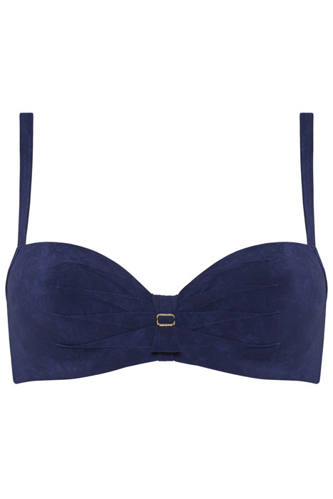 PADDED PLUNGE BALCONY BIKINI TOP PURITSU BLUE 1