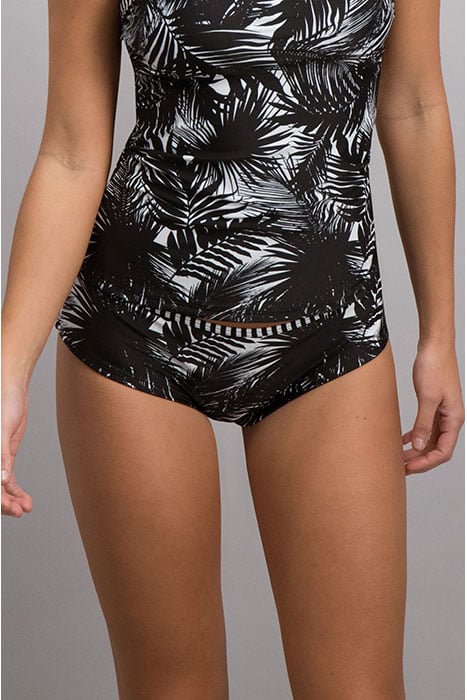LADIES HIPSTER GRAPHIC LEAVES SNOW WHITE 4