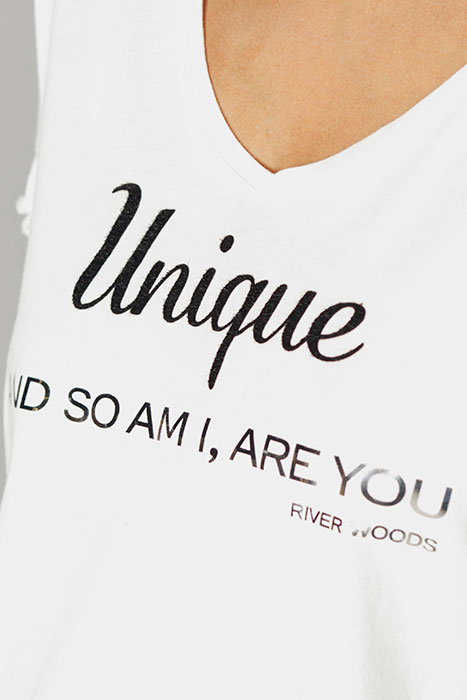 V-NECK TEE LS + DECO WHITE 4