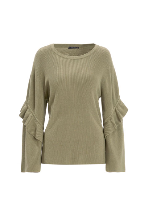 River Woods Boatneck Swt Ls Ruche Details Green Maat: L | Sweaters Outlet | Dames | Groen