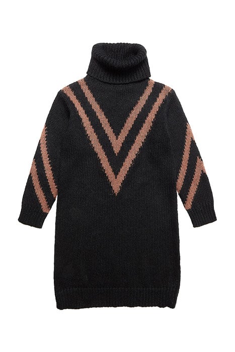 Circle of Trust Girls Jazz Knit Dress Rusty Brown Maat: 16Y | Jurken Outlet | kids | Zwart