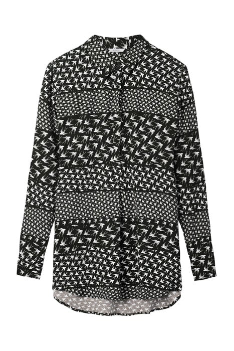 BLOUSE WOVEN LONG SLEEVES ALMOST BLACK 1