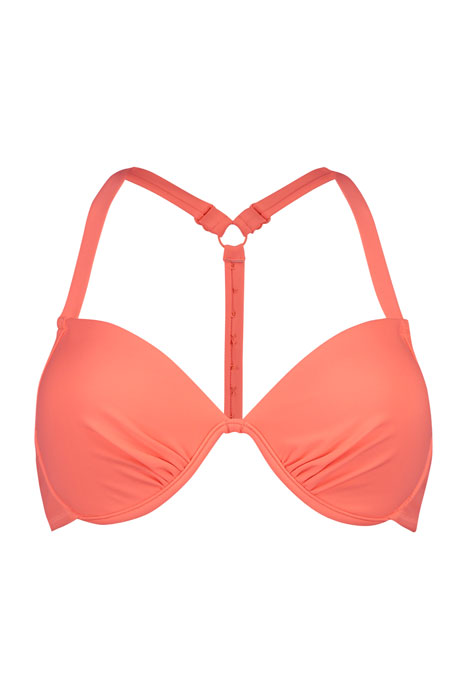 CINDY PADDED WIRED TOP PUKA FLIRTY CORAL CUP B/C 1