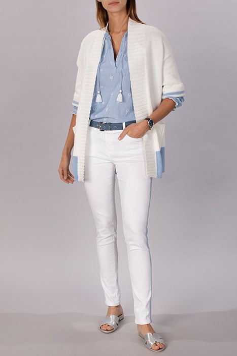 OPEN ELBOW SLEEVE CARDIGAN BLUE 3