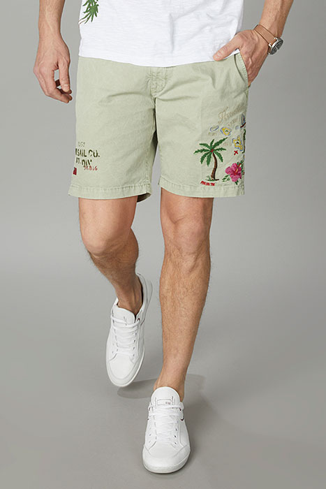CHINO COTTON SHORTS GREEN 5