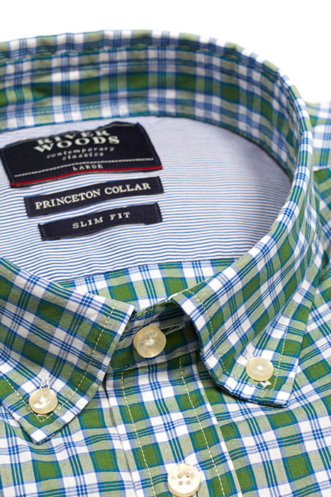 SLIM FIT PRINCETON SHIRT C GREEN 3