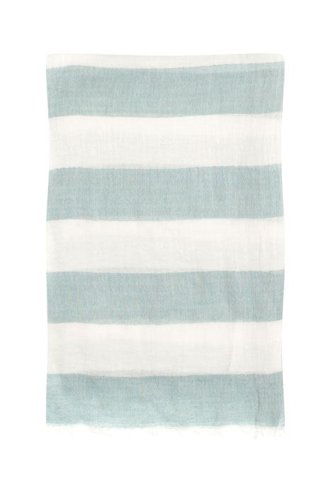 LINEN AND COTTON SCARF EMERALD 2