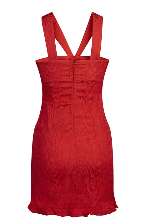 BOW DETAIL MINI DRESS RED 6