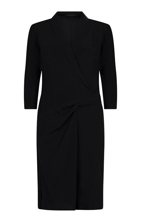 Summum Woman Dress Crêpe Viscose Blend Black Maat: 34 | Midi Jurken Outlet | Dames | Zwart