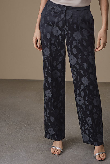 PEONY TROUSER-JACQUARD TR NAVY 2