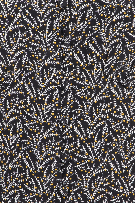 ELIN DITZY FLORAL V-NECK BUTTON BLOUSE WOMEN BLACK/WHITE 5