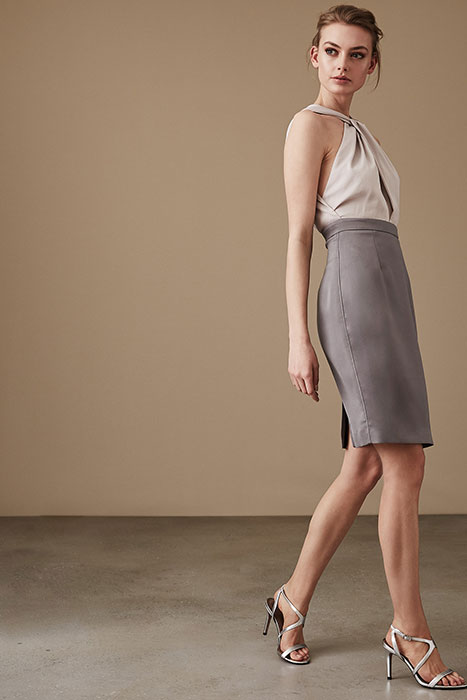 MAISIE-CONTRAST DRESS ASH PINK 6