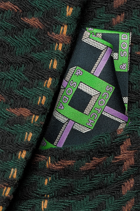 BOUCLE BLAZER IN YARN-DYED CHECK PATTERN COMBO B 6