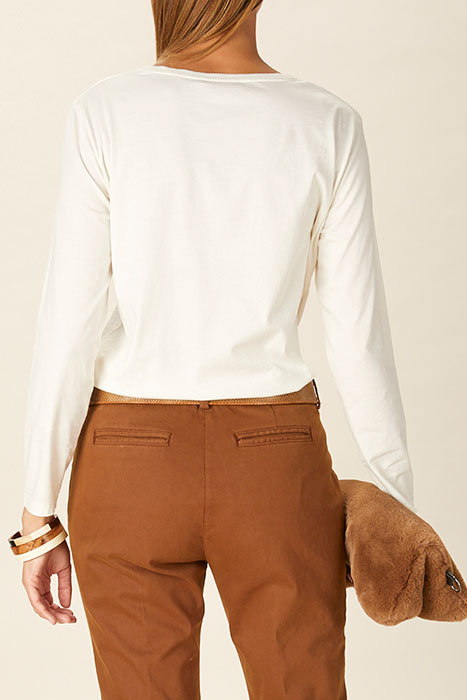 CREW NECK TEE LS + DECO WHITE 3