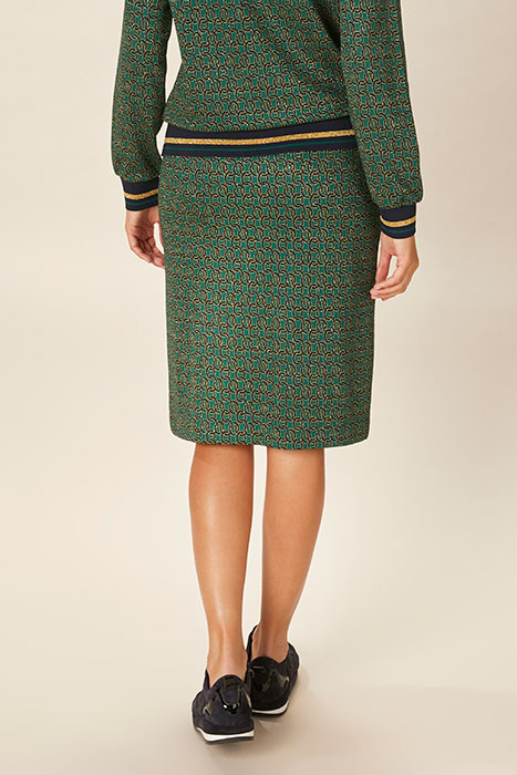 SKIRT LUREX JACQUARD GREEN 3