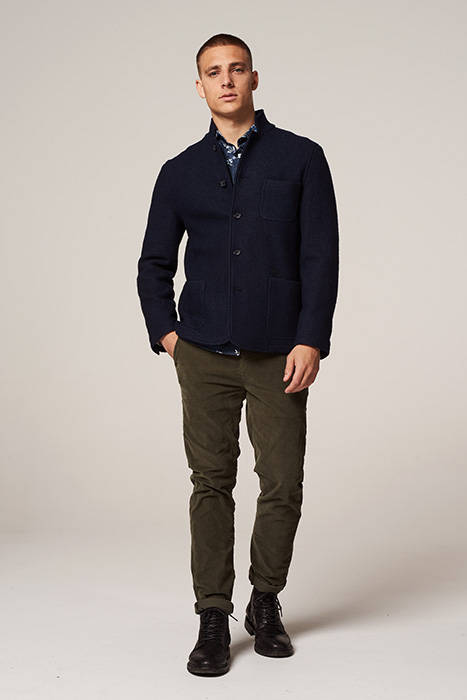 BLAZER BOILED WOOL DK. NAVY 4