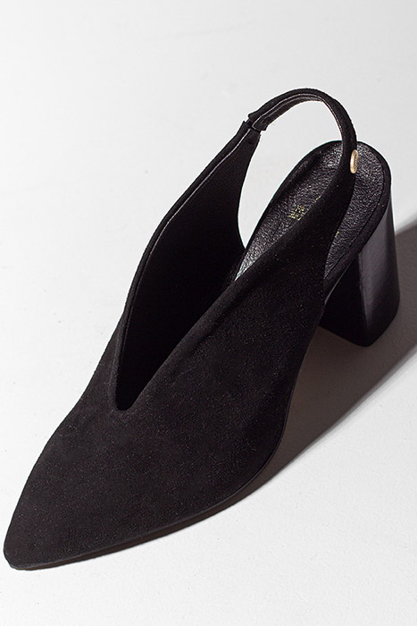 SLINGBACK SHOE 8,5 CM SUEDE BLACK 5