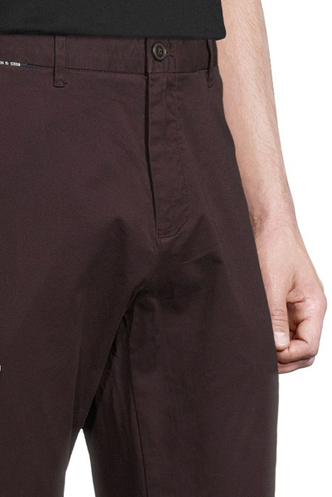 STUART- CLASSIC CHINO COTTON QUALITY BORDEAUBERGINE 5