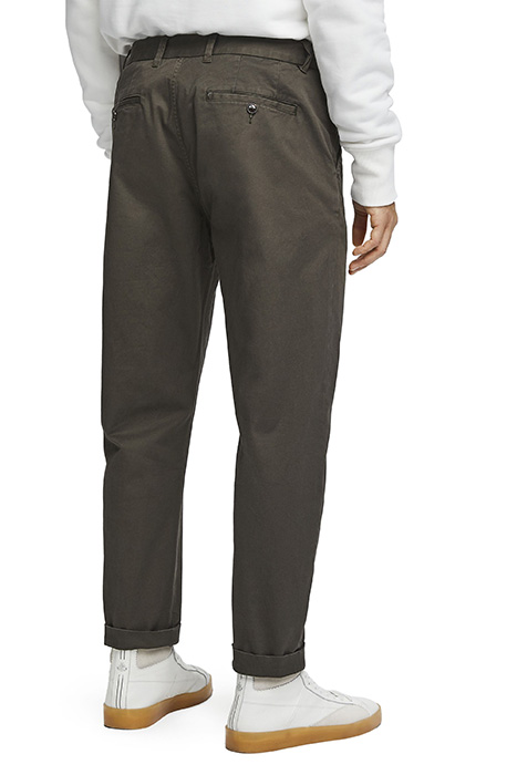 FAVE- CLASSIC TWILL CHINO IN ORGANIC QUALITY ARMY 3