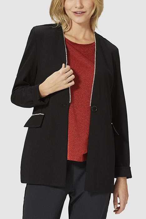 BLAZER WITH PEARL DETAIL BLACK 2