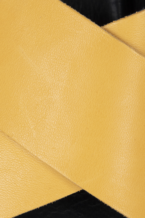 SLIPPER WITH COVERED WEDGE SOFT NAPPA LEATHER YELLOW 4