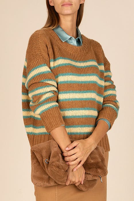 STRIPED PULLOVER BROWN CM 2