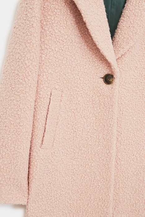 BOUCLE MIDI COAT LGT PINK 2