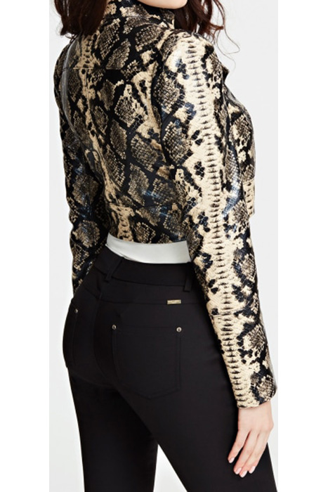 ZOE CROP BIKER REPTILE MULTI 9