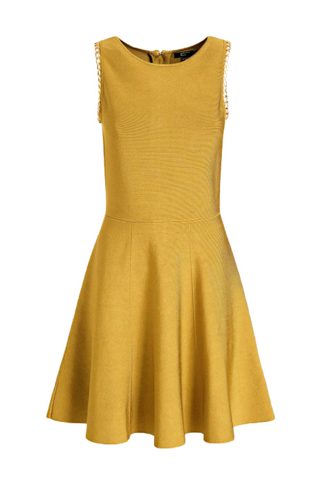 slim fit dress slacks MIDORI METALLIC BANDAGE DRESS