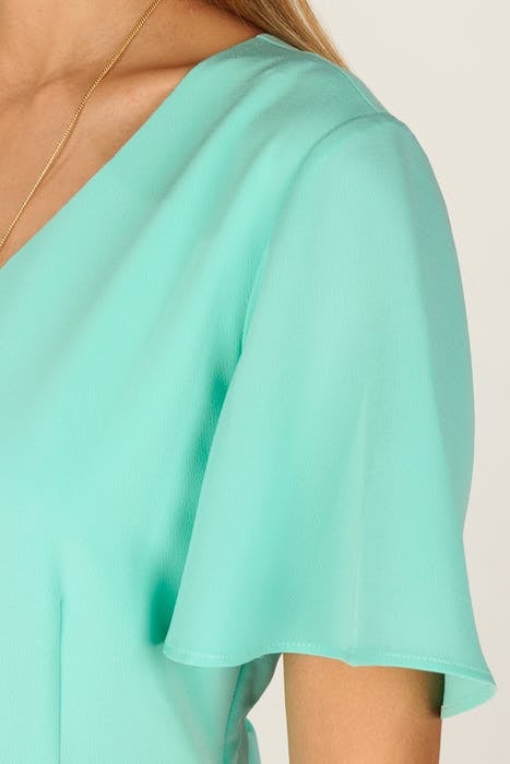 DRESS VOLANT FRONT & SLEEVE GREEN 5