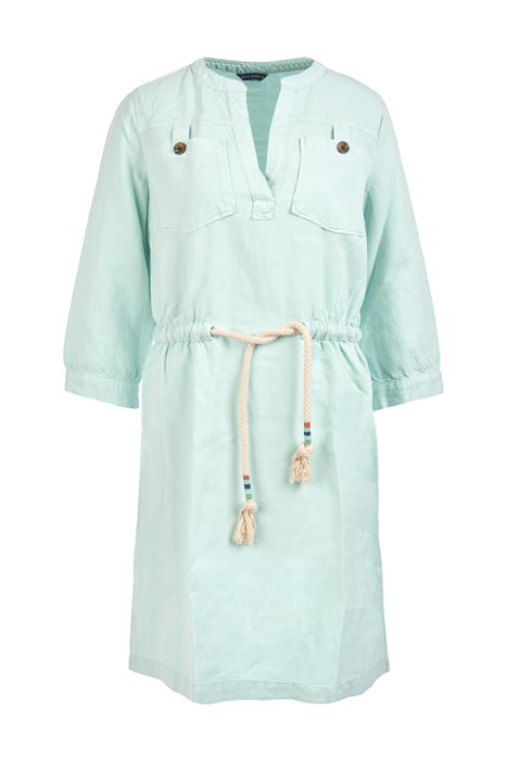 DRESS WITH FANCY BELT BLUE 1