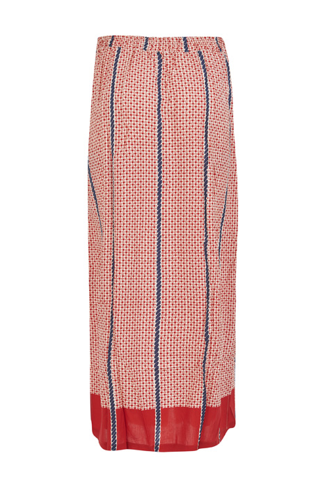 LONG SKIRT FRONT PLACKET RED 2