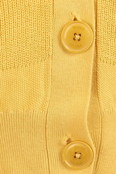SHORT FANCY V-NECK CARDIGAN YELLOW 3