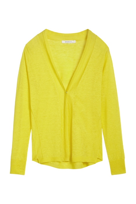 CARDIGAN LONG SLEEVES BLAZING YELLOW 2