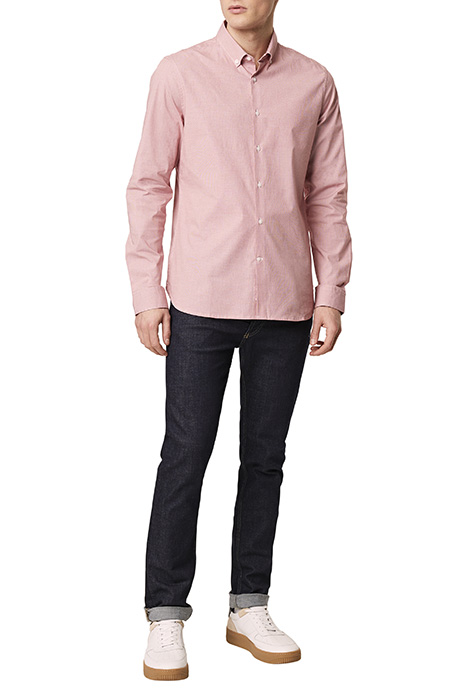 FORMAL MICRO CHECK OXFORD SHIRT SALSA RED MICRO CHCK 2