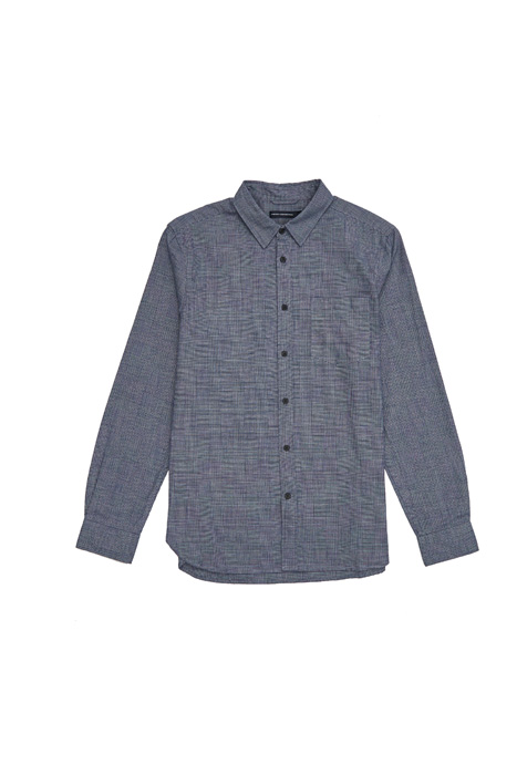 PRINCE OF WALES FLANNEL SHIRT BLUE 1