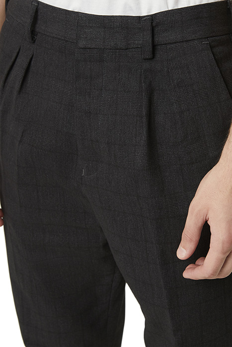 TONAL CHECK UTILITY TROUSERS CHARCOAL GREY CHECK 4