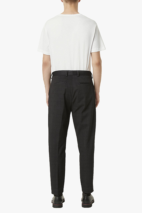 TONAL CHECK UTILITY TROUSERS CHARCOAL GREY CHECK 2