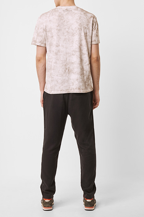 STENCILLED ANIMALS TIE DYE T-SHIRT PEACH COBBLER 3