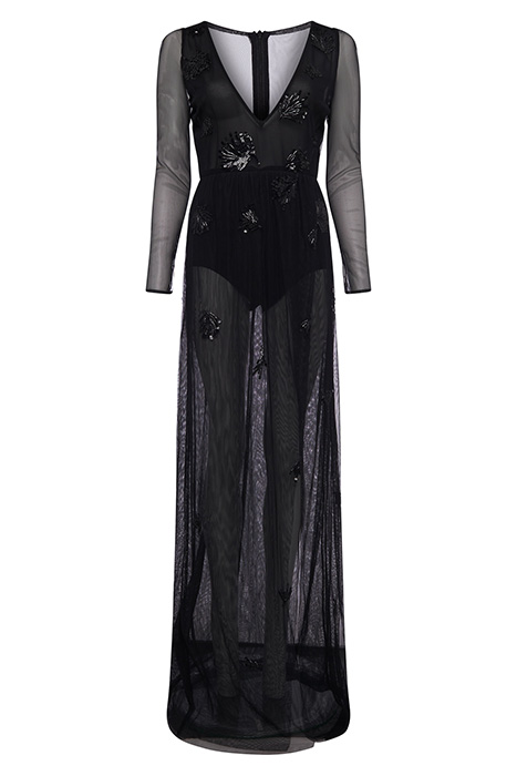 Fernia embellished sequin dress black