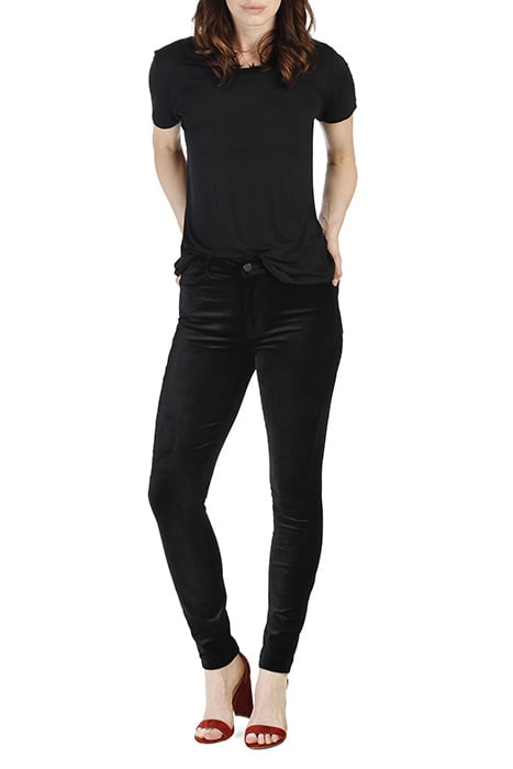 HOXTON VELVET SKINNY BLACK OVERDYE 3