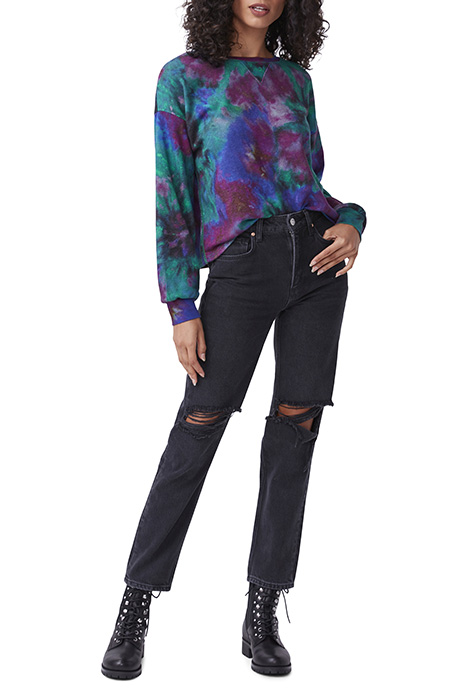 SARAH STRAIGHT CABALLO INSEAM BLACK MEADOW DESTRUCTED 2