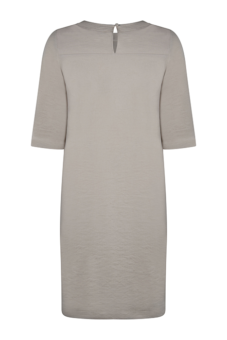TEXTURED TEE DRESS BONE 2