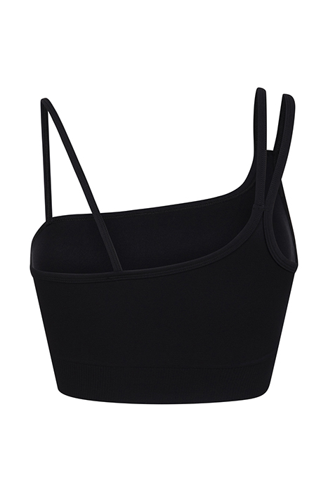 ASYMMETRIC CROP TOP BLACK 2