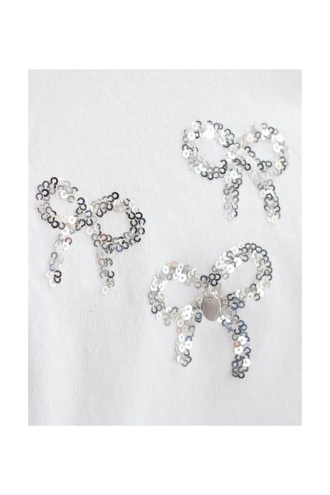 BOLERO WITH SEQUIN BOWS WHITE 5