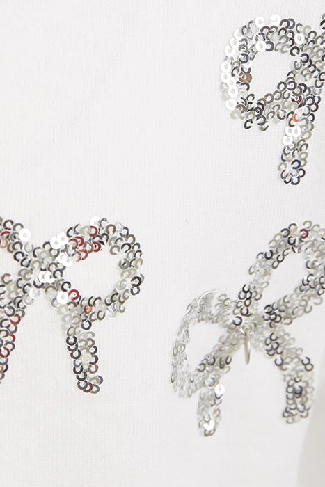 BOLERO WITH SEQUIN BOWS WHITE 3